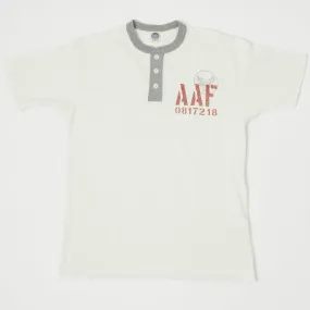 TOYS McCOY TMC2034 'AAF' Military Union Henley - Nature/Grey