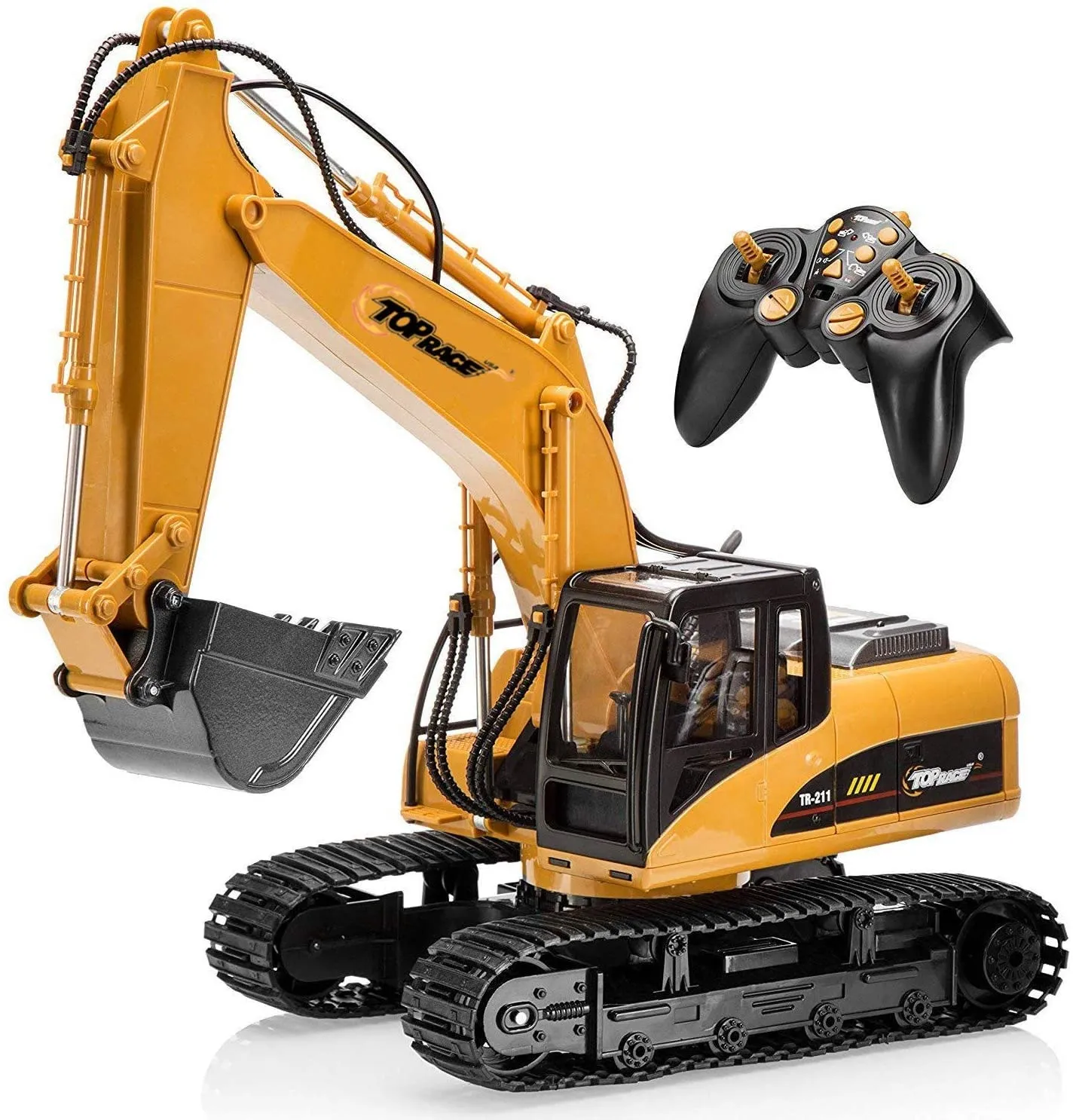 15 Channel Remote Control Rc Fork Excavator, Construction Grapple Fork Tractor