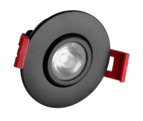 2-inch LED Gimbal Recessed Downlight in Black, 4000K