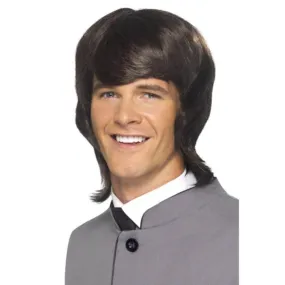 60s Male Mod Wig-Brown