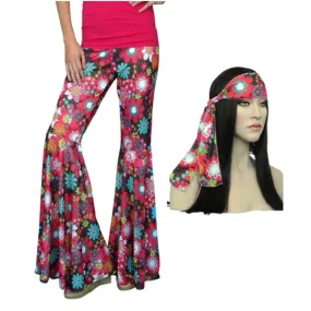 70's Hippie Bellbottom Pants - Dark