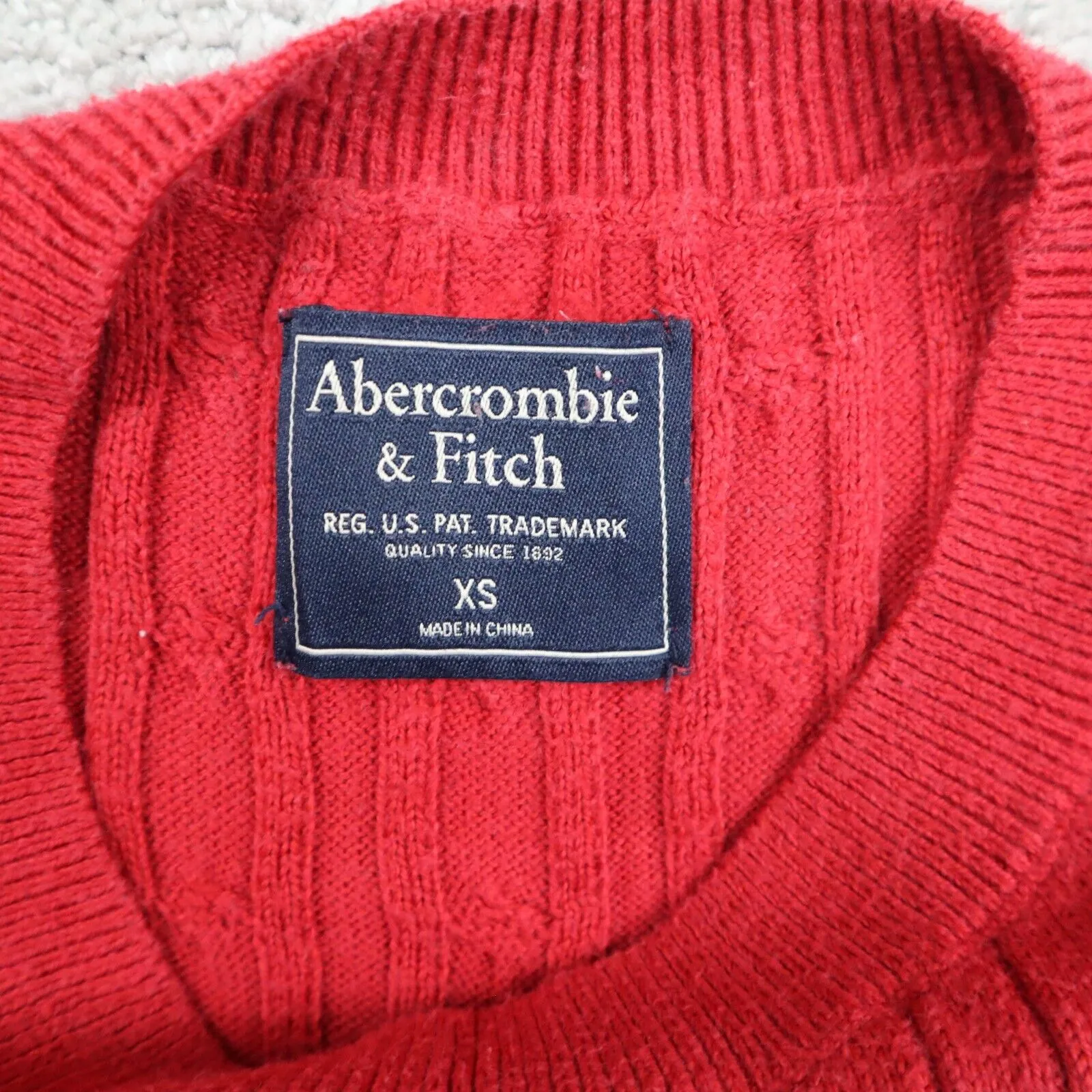 Abercrombie & Fitch Womens Pullover Sweater Knitted Long Sleeves Red Size XS