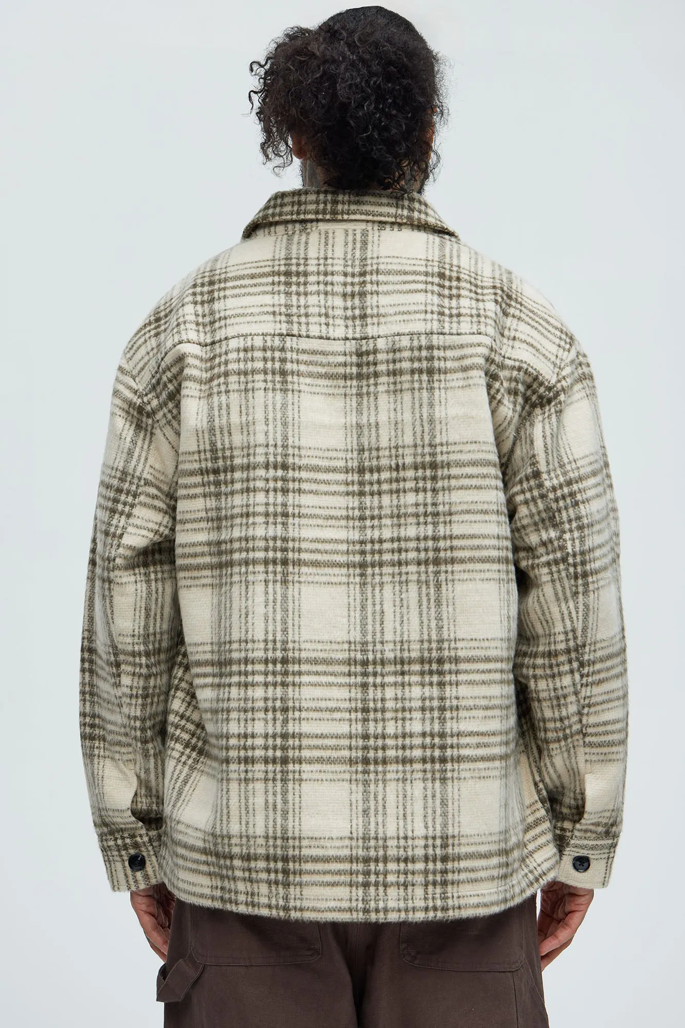 Agua Plaid Shacket - Cream/combo