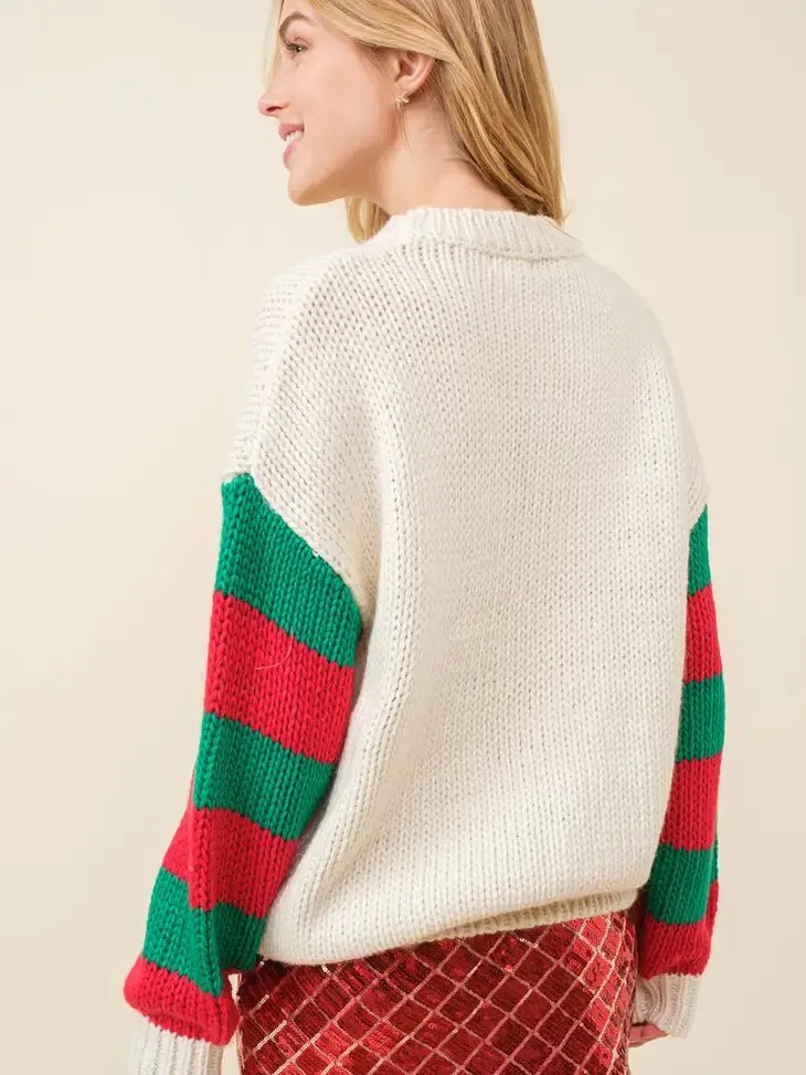 All I Want for Christmas Is Trim Oversize Sweater