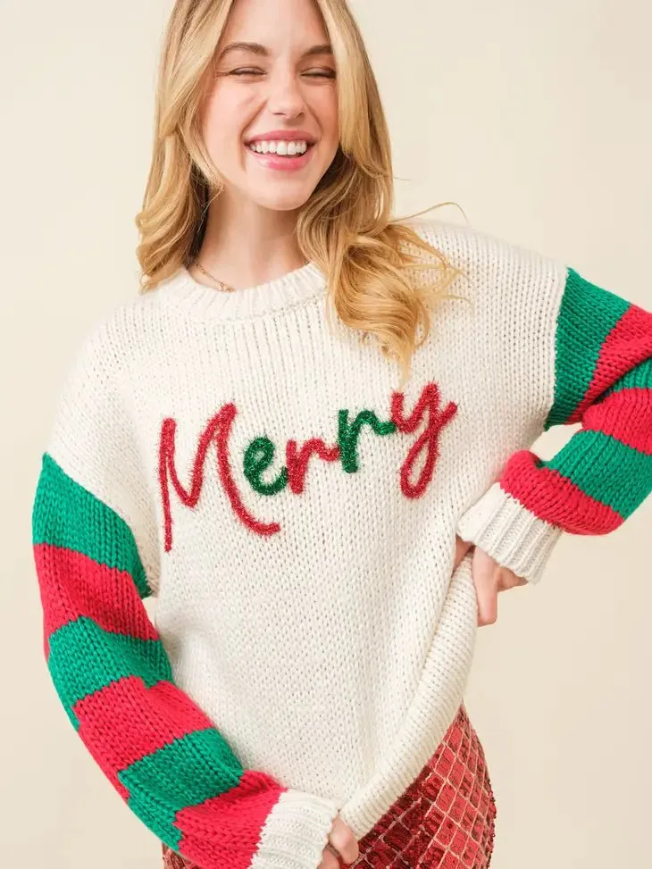 All I Want for Christmas Is Trim Oversize Sweater