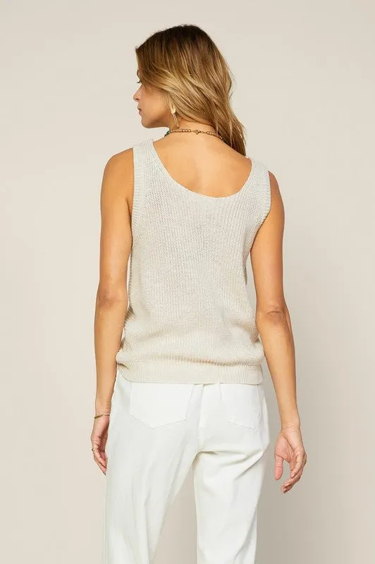 Aniston Sleeveless Reversible Twist Tank Top