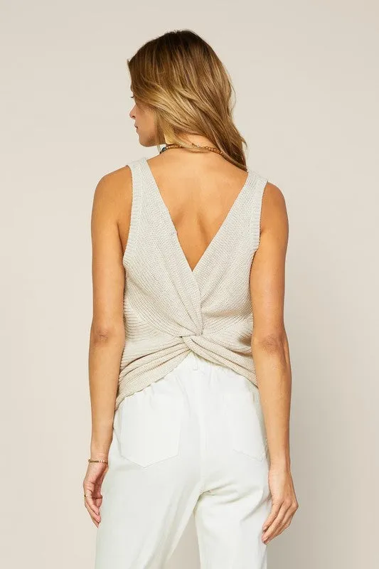 Aniston Sleeveless Reversible Twist Tank Top