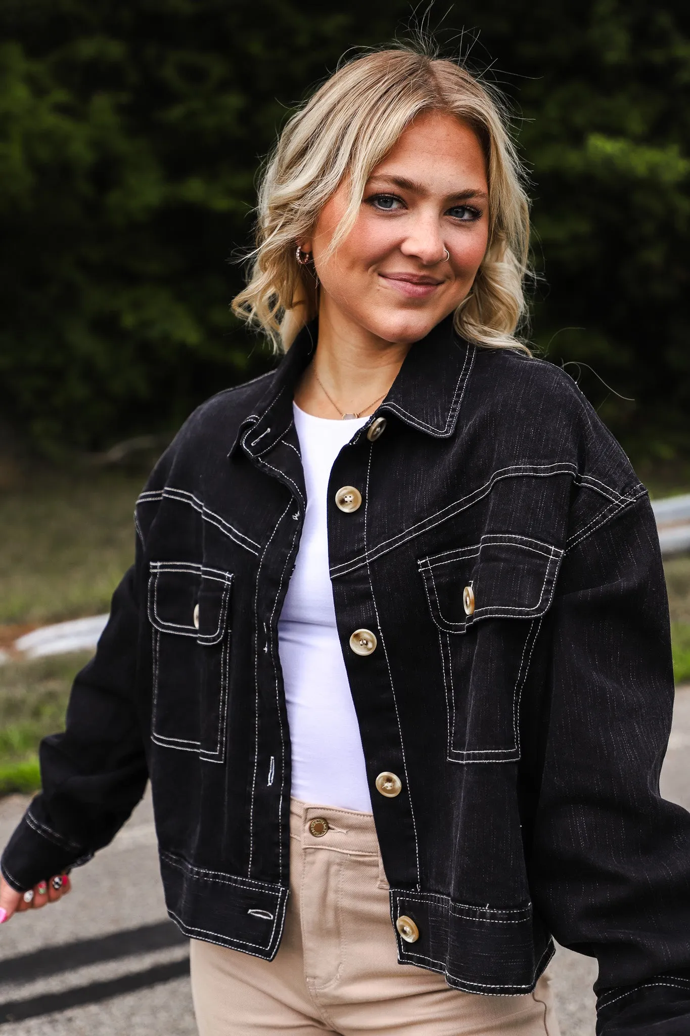 Back In Black Denim Jacket