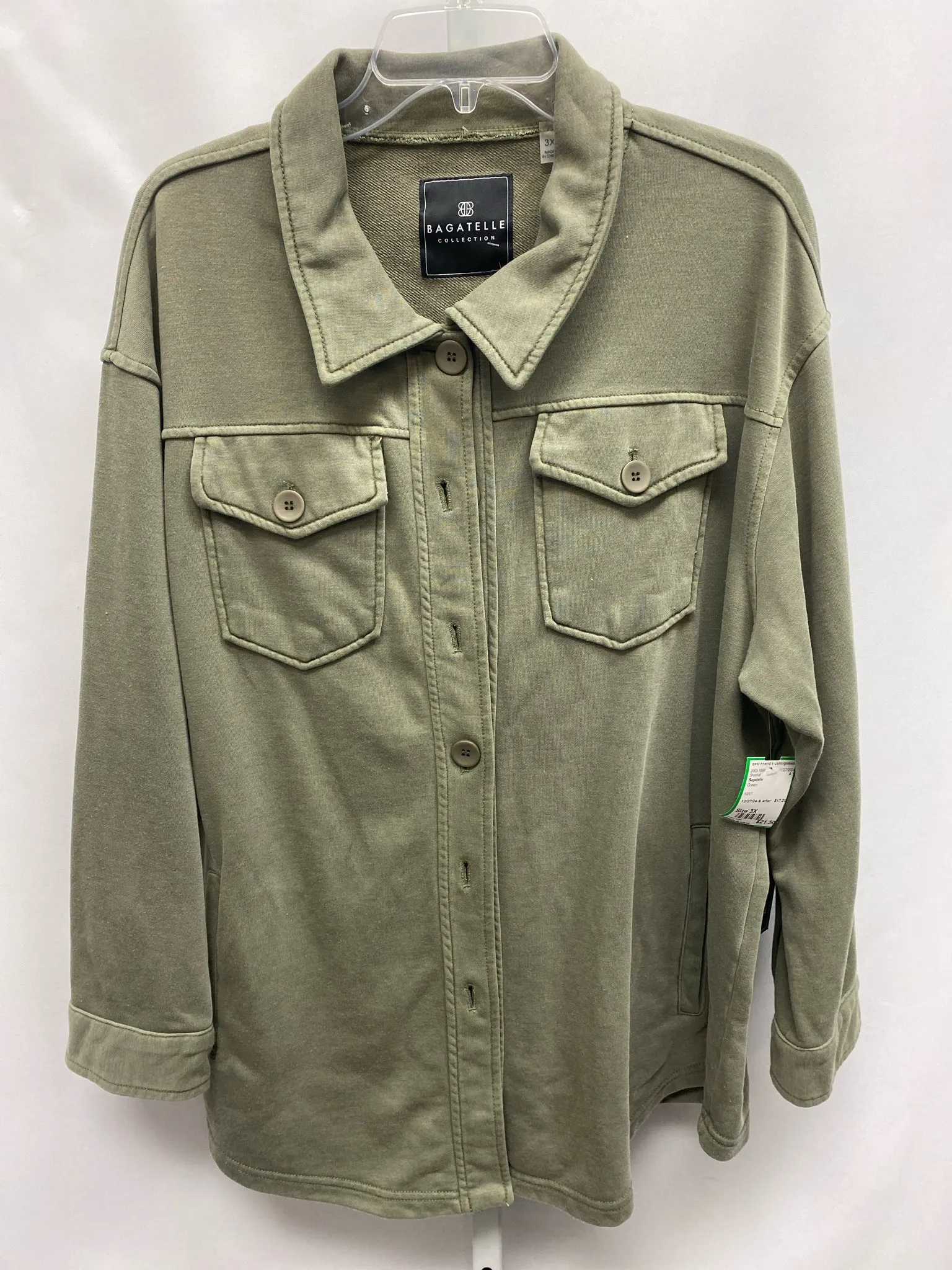 Bagatelle Size 3X Green Shacket