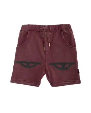 band of boys eyes vintage red shorts