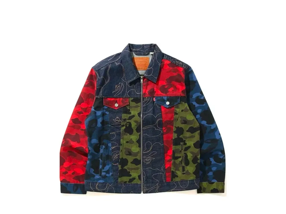 BAPE x Levi's Camo Trucker Jacket Multicolor