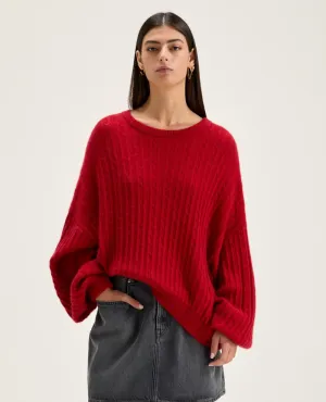 Bellerose Dukas Scarlet Crew Knit