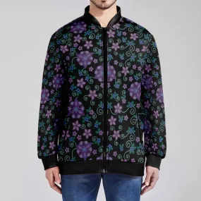 Berry Picking Zippered Collared Lightweight Jacket