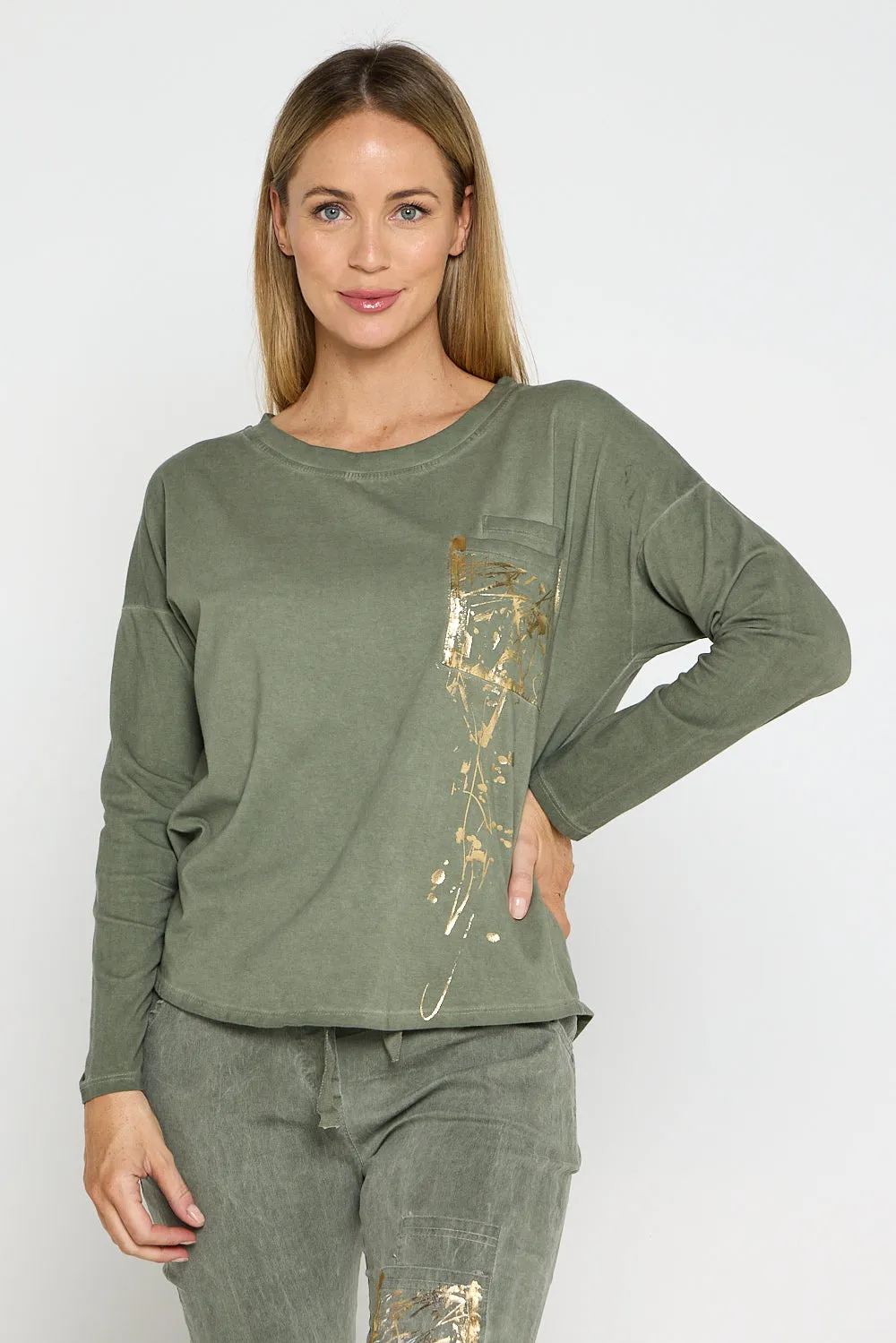 Blake Cotton Top - Khaki