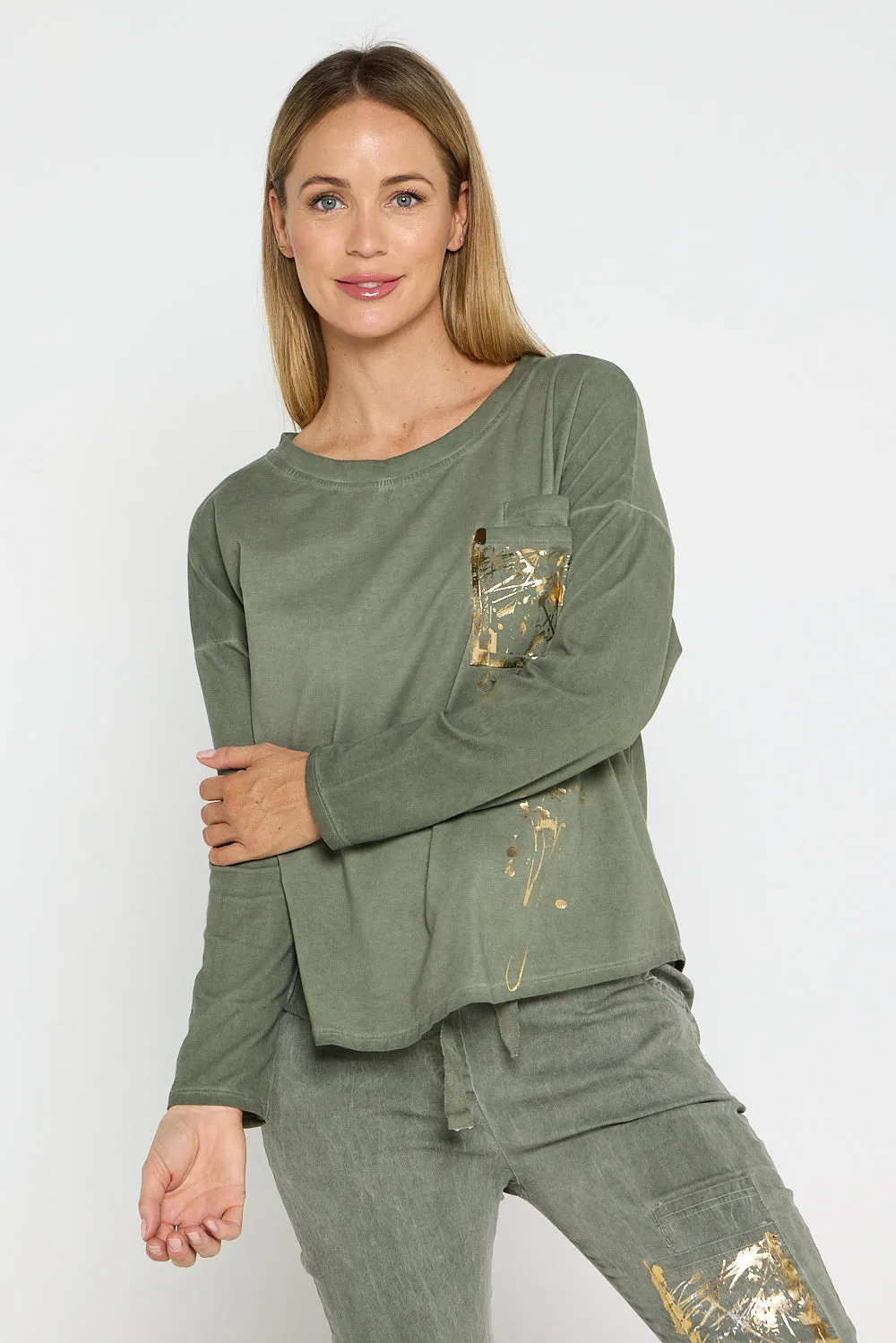 Blake Cotton Top - Khaki