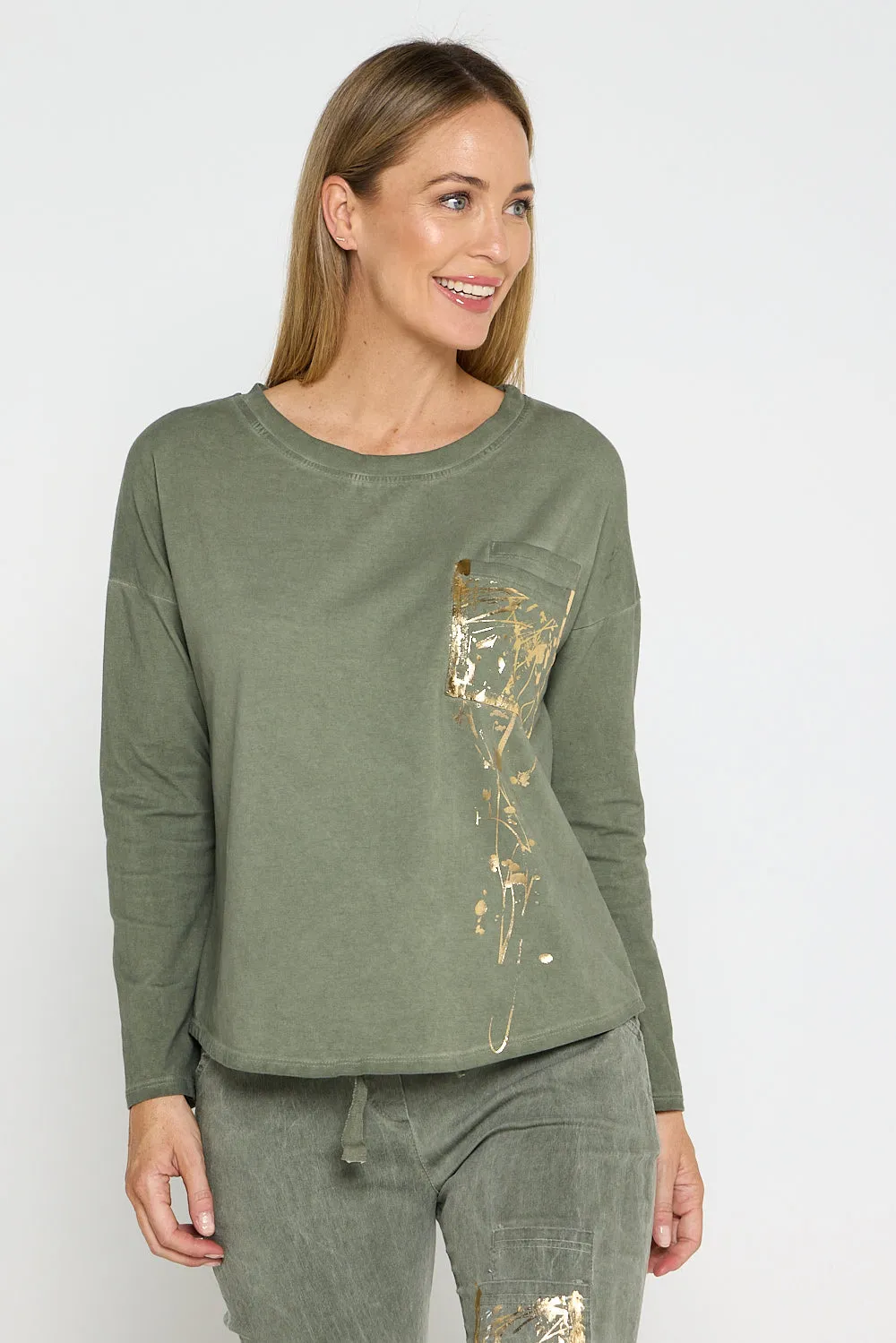 Blake Cotton Top - Khaki