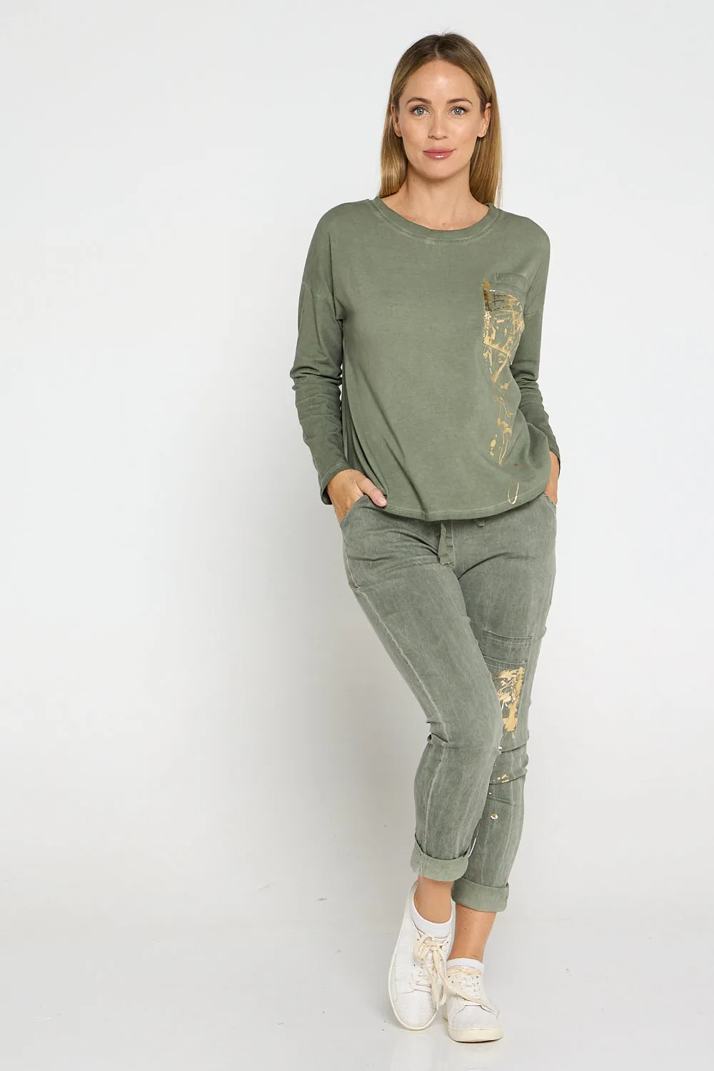 Blake Cotton Top - Khaki