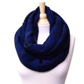 Blue & Black Checkered Infinity Scarf