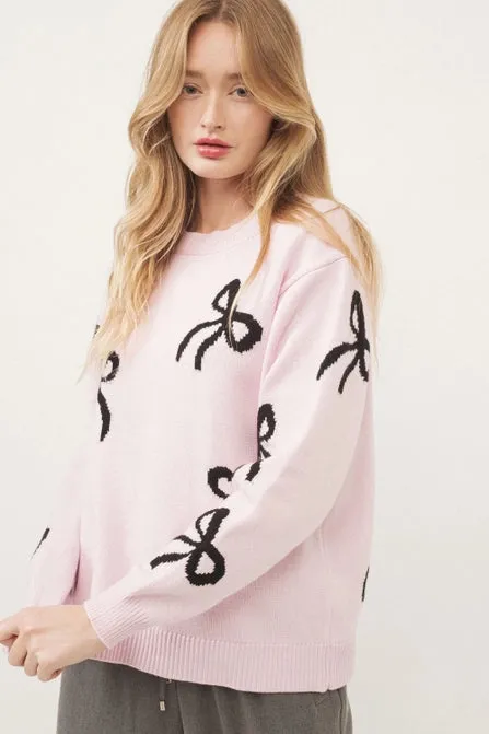 Bow Print Sweater