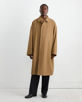 Boxy Overcoat in Taupe/Beige Melange