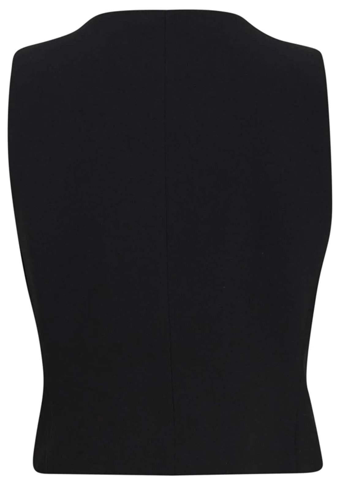 Button Detail Waistcoat - Black