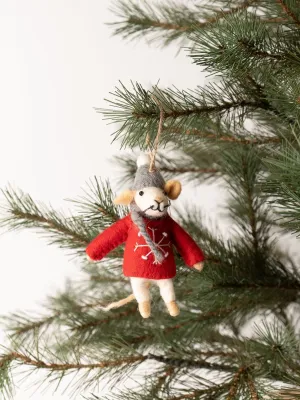 Charming Mouse Felt Ornament