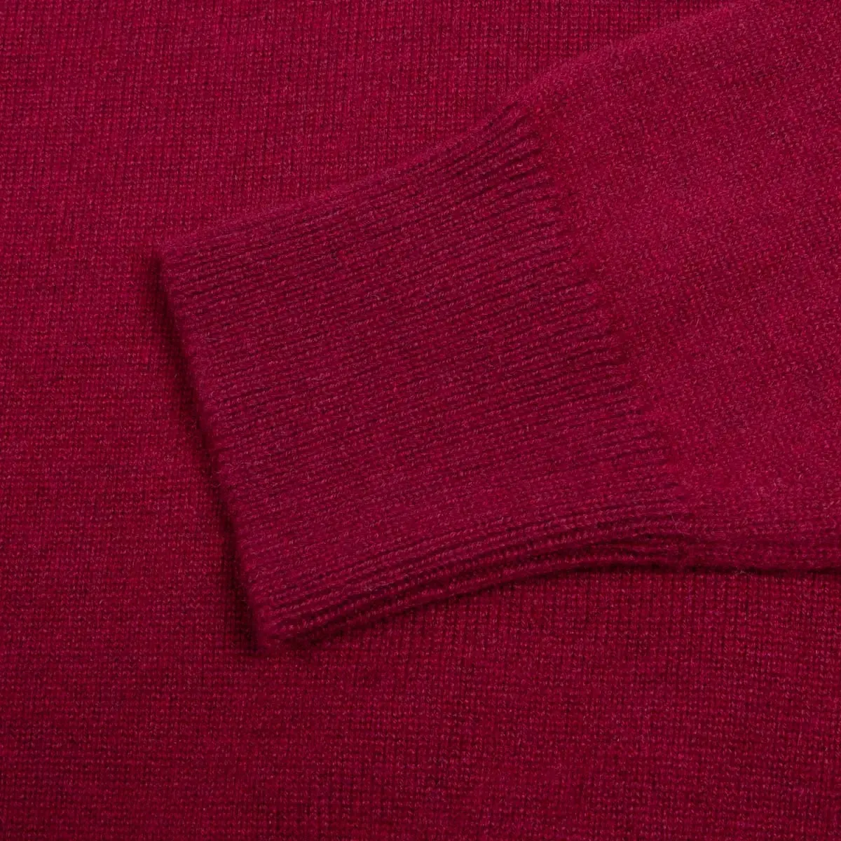 Claret Red Tiree 4ply Crew Neck Cashmere Sweater