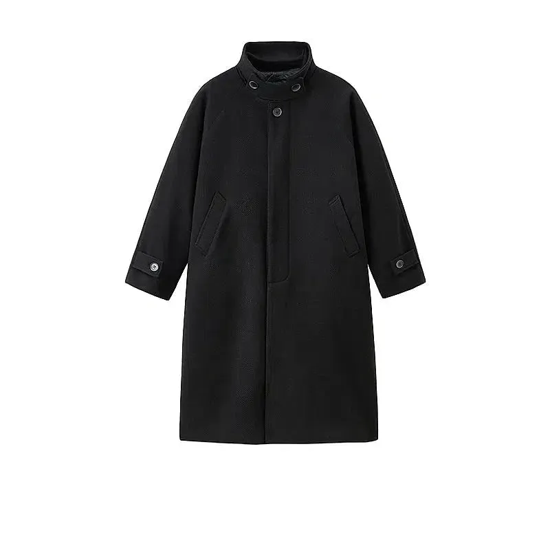 Classic Wool Stand Collar Overcoat