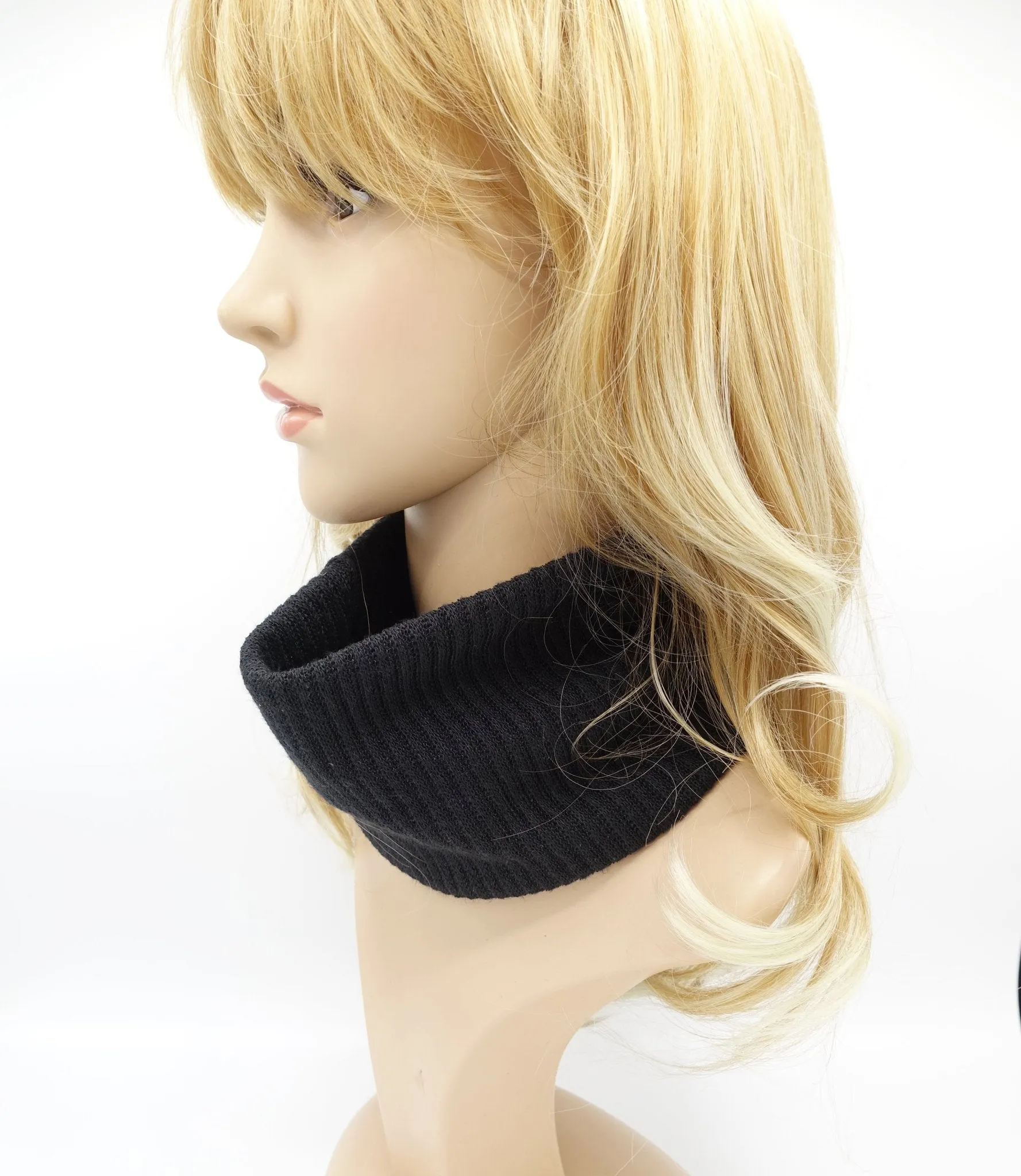 corrugated knit headwrap multi-functional headband Winter neck warmer