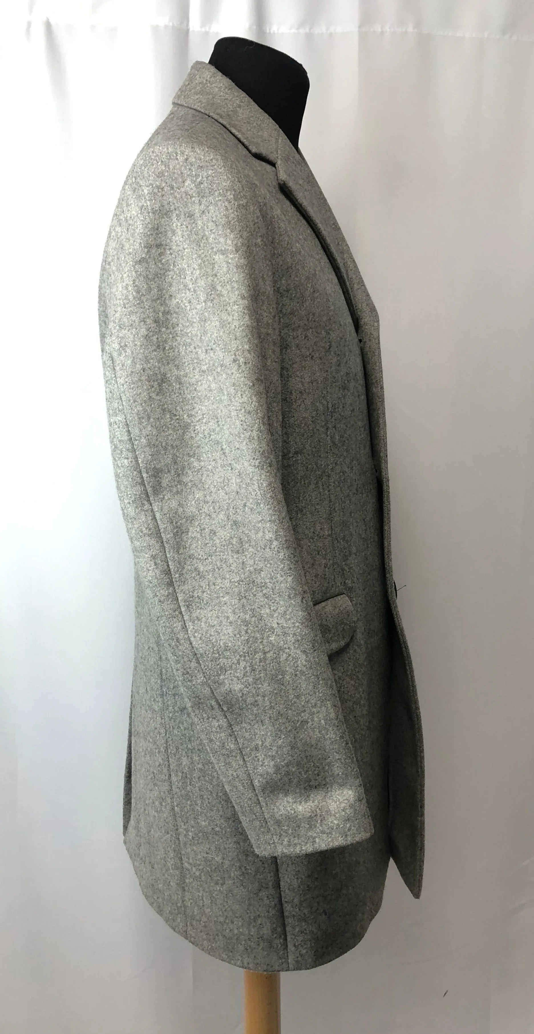 COS Men’s Grey Wool Blend Overcoat, Size 48, UK M