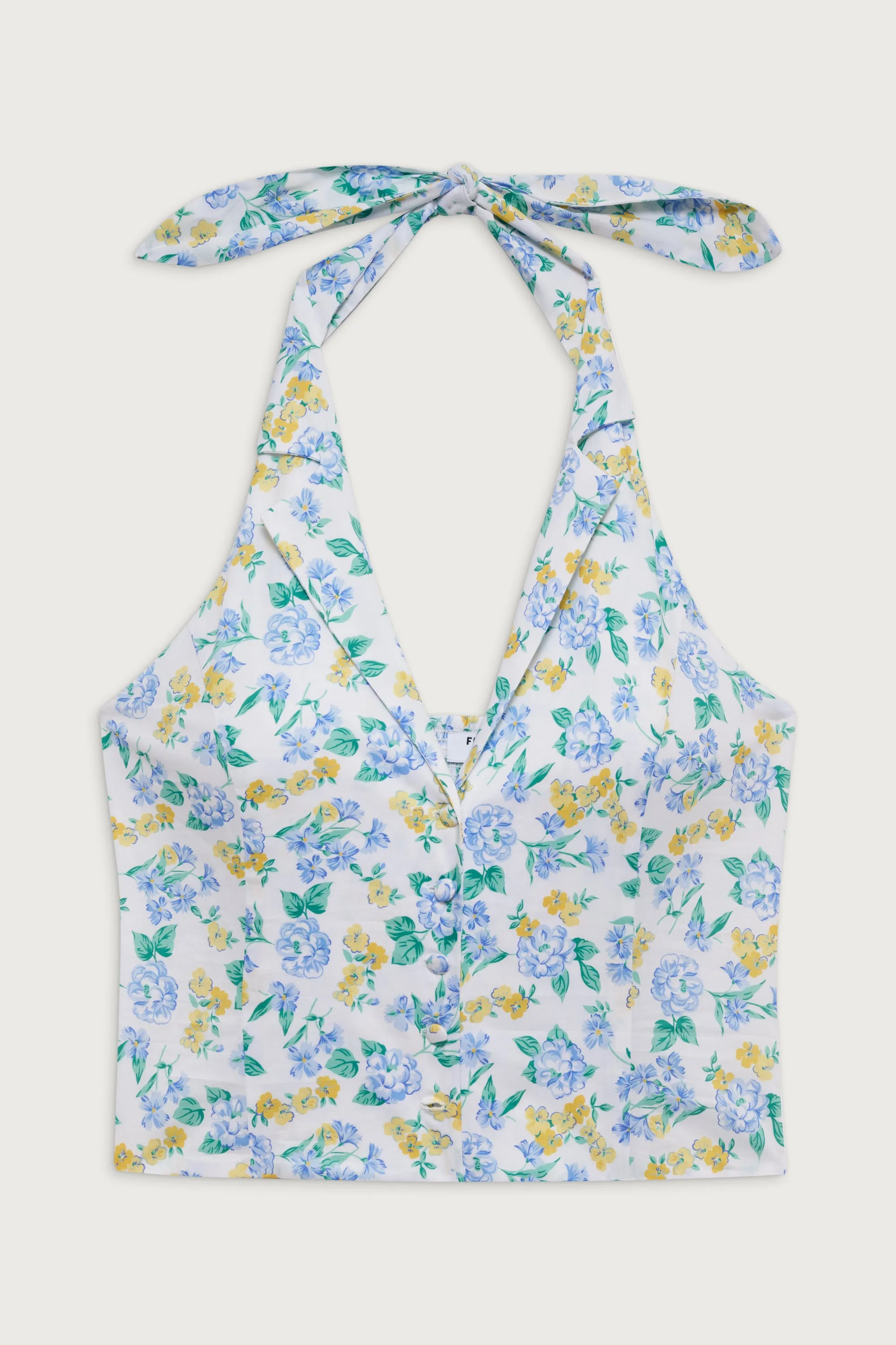 Cottage Halter Top - Coastal Floral