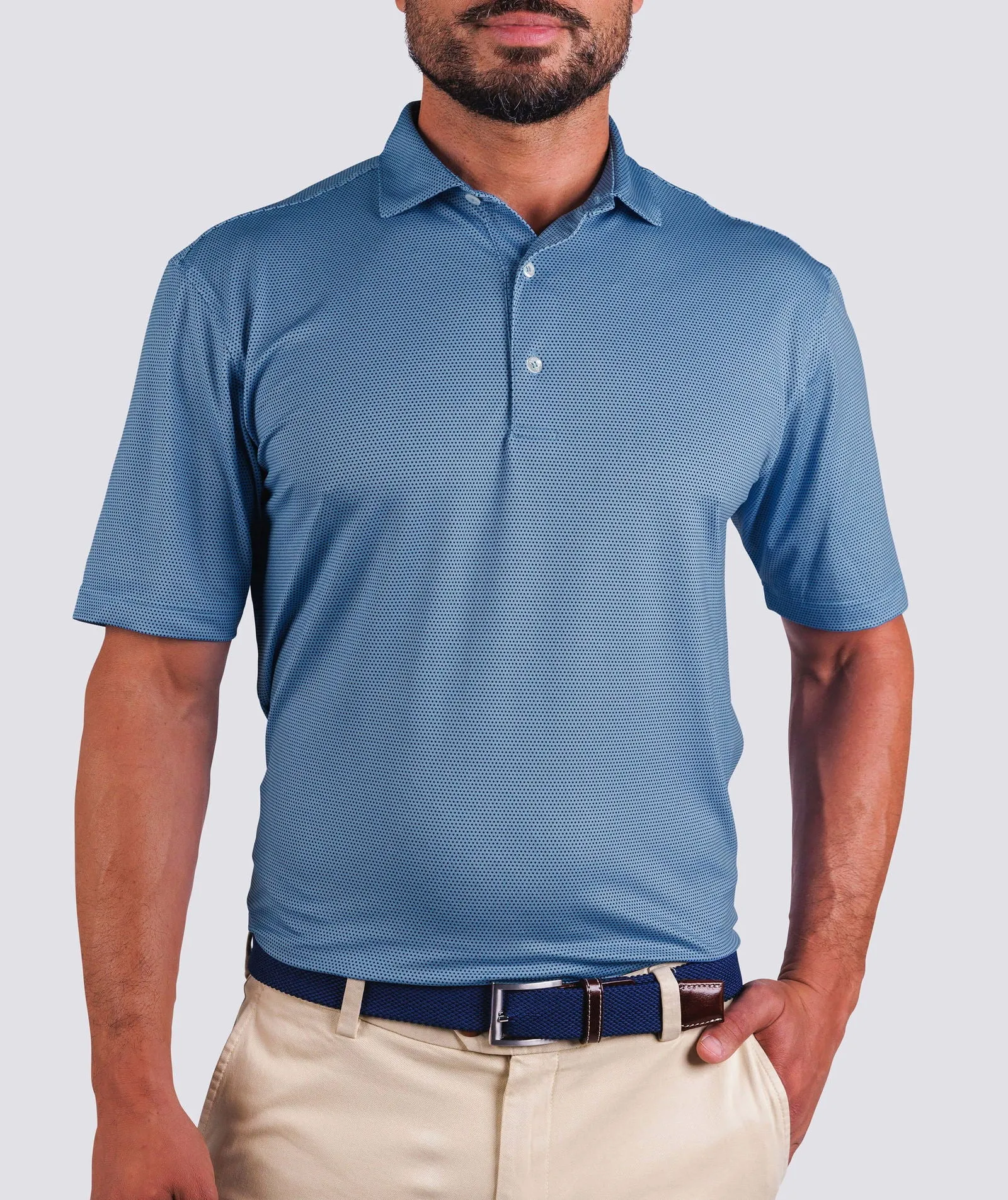 Cyrus Dot Pique Performance Polo