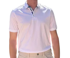 Danini Men's S/S Cotton Polo - White