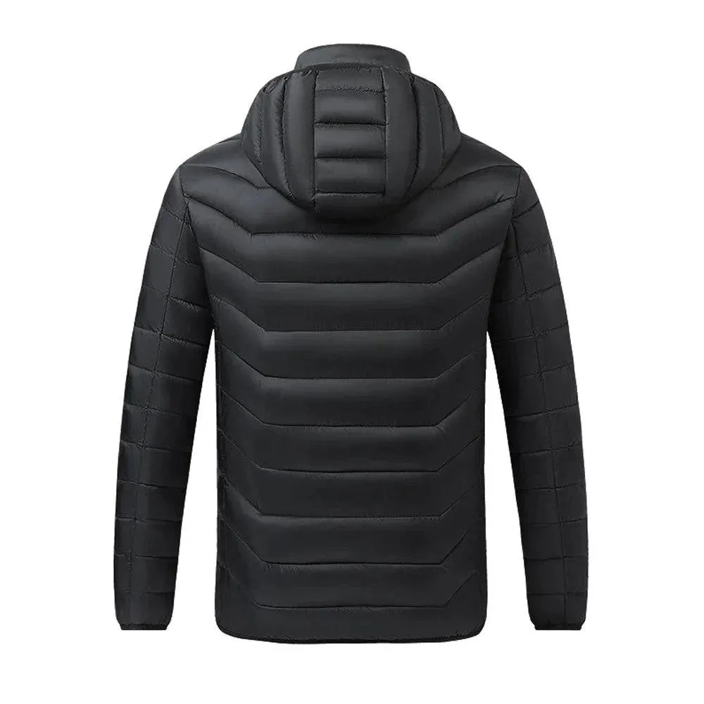 Electric Heated Cotton Jacket Four Control 21 Zone Heating Jacket Battery Powered Winter Coat Constant Temperature Warming