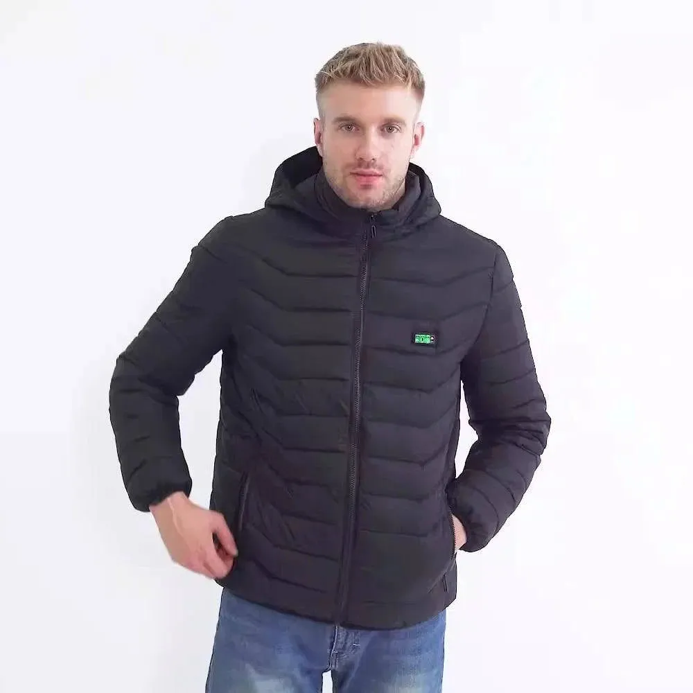 Electric Heated Cotton Jacket Four Control 21 Zone Heating Jacket Battery Powered Winter Coat Constant Temperature Warming