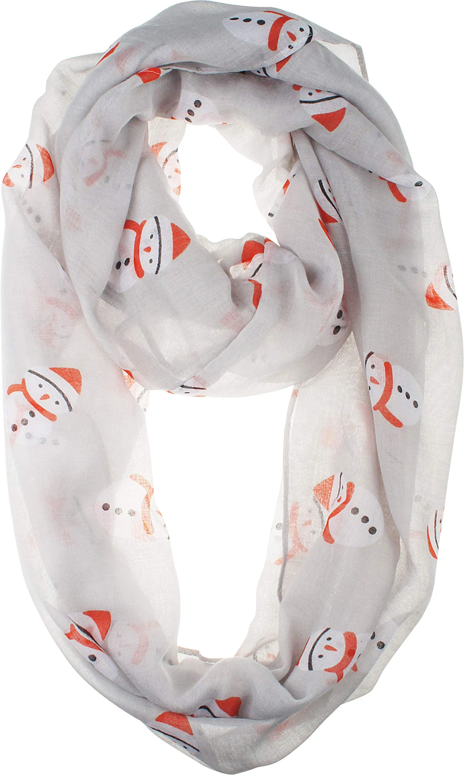 Fall Winter Soft Lightweight Sheer Infinity Christmas Scarf for Women