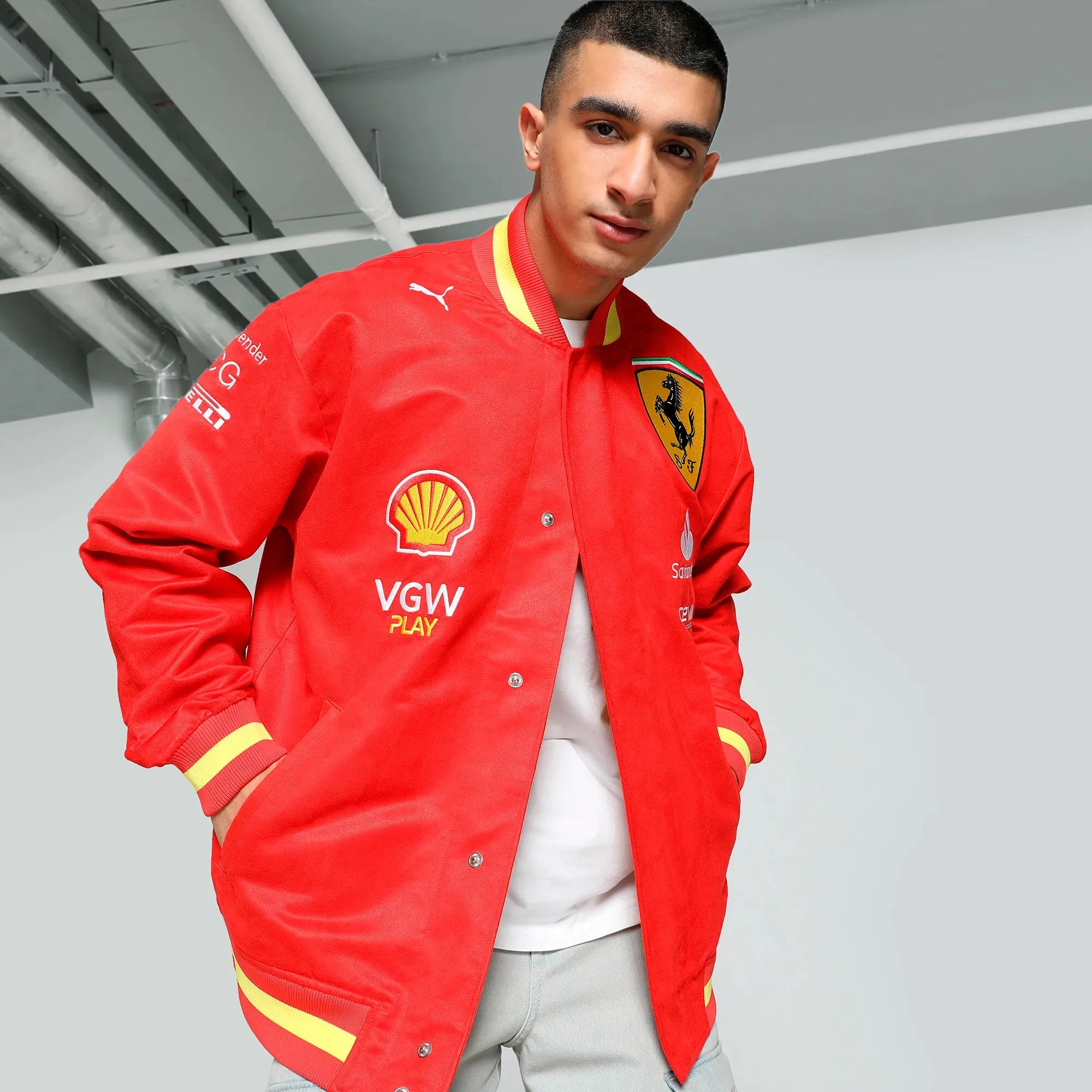 Ferrari jacket, Puma, team, Varsity, red, 2024