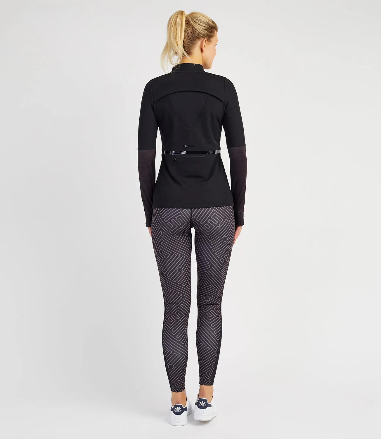 Harriet Half Zip Top - Black