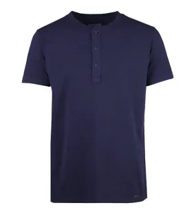 Henley Button T-Shirt Indigo