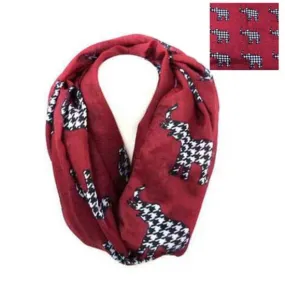 Houndstooth Elephant Infinity Scarf