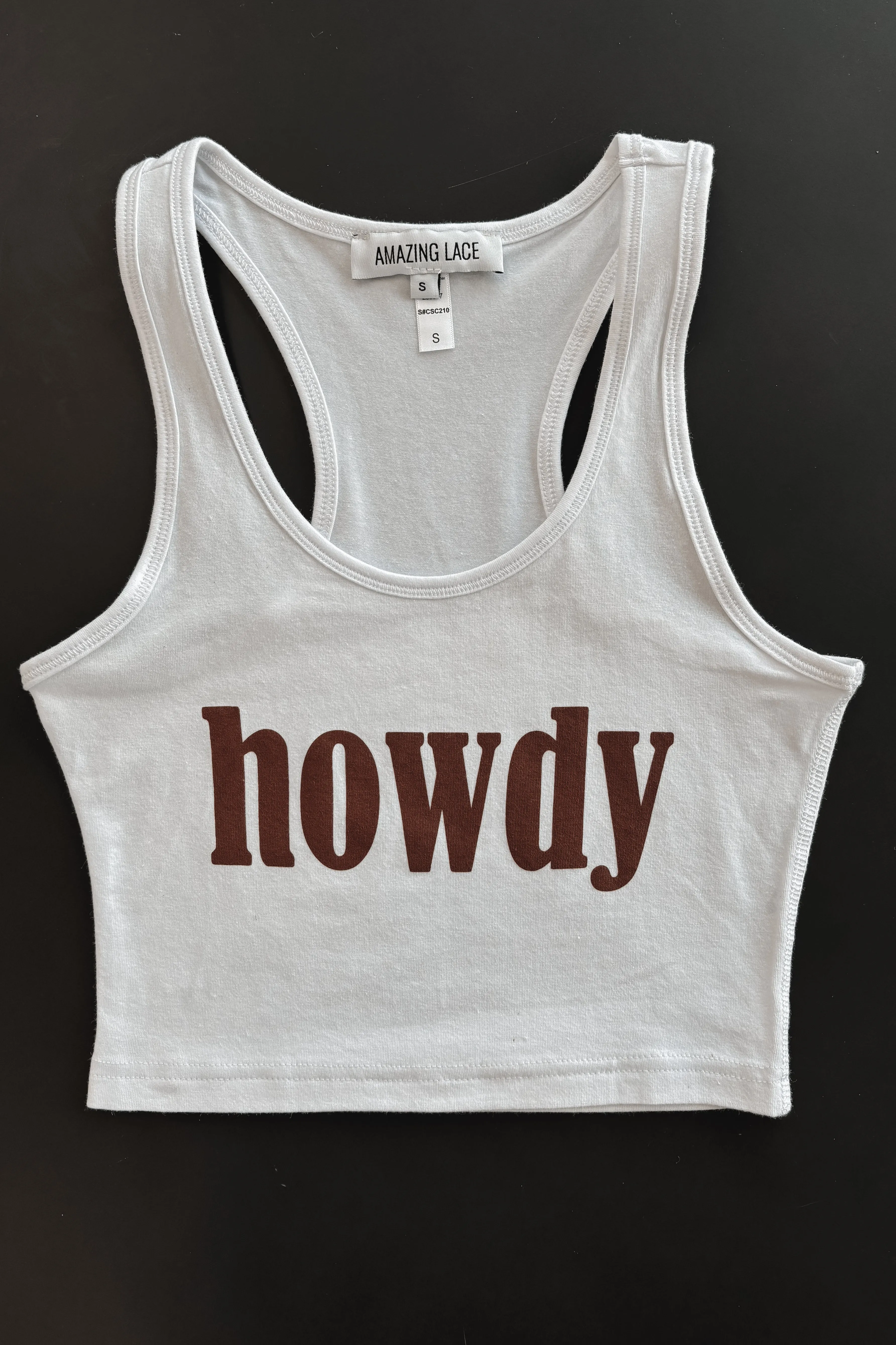 Howdy Fitted Cropped Rodeo Tank Top