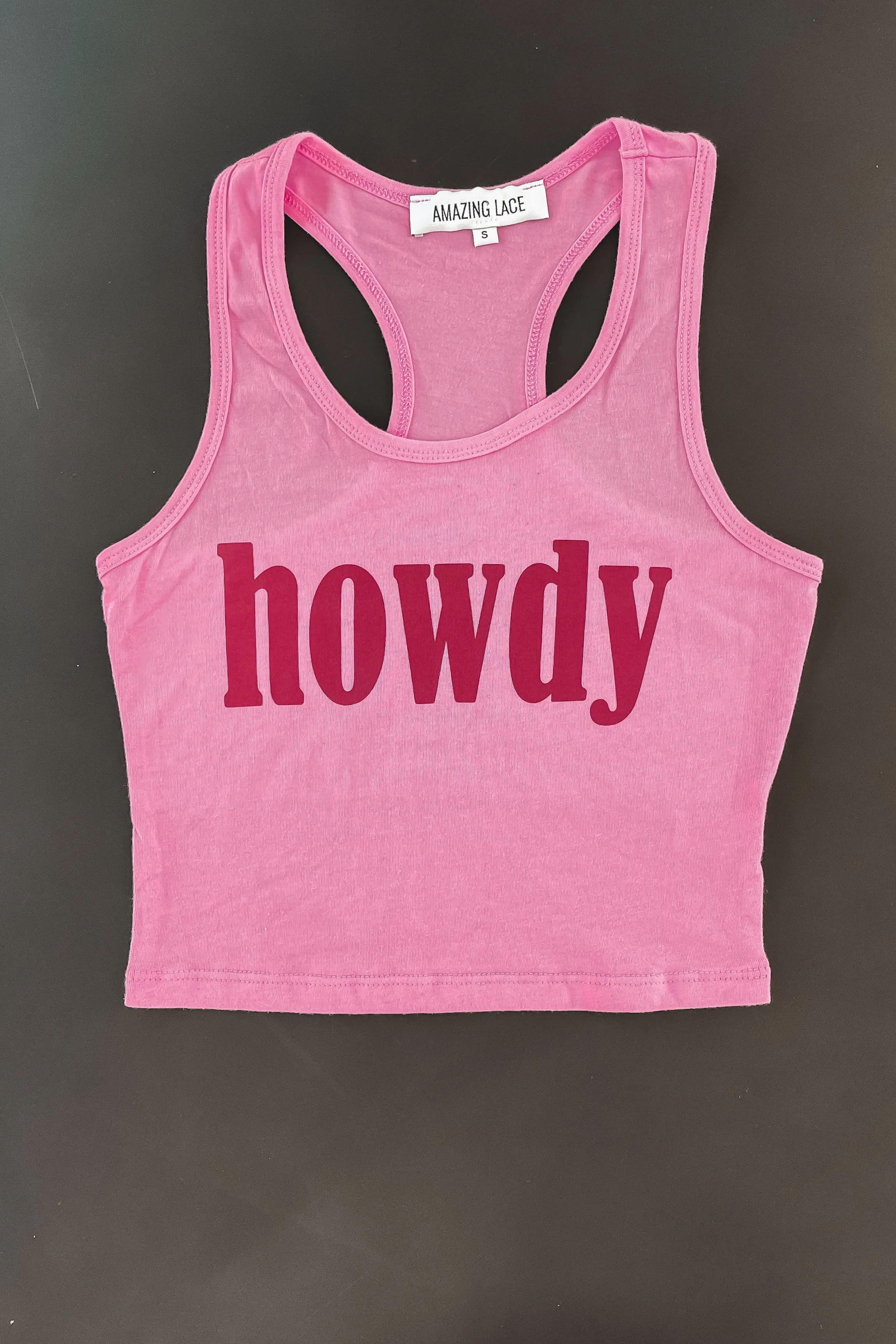 Howdy Fitted Cropped Rodeo Tank Top