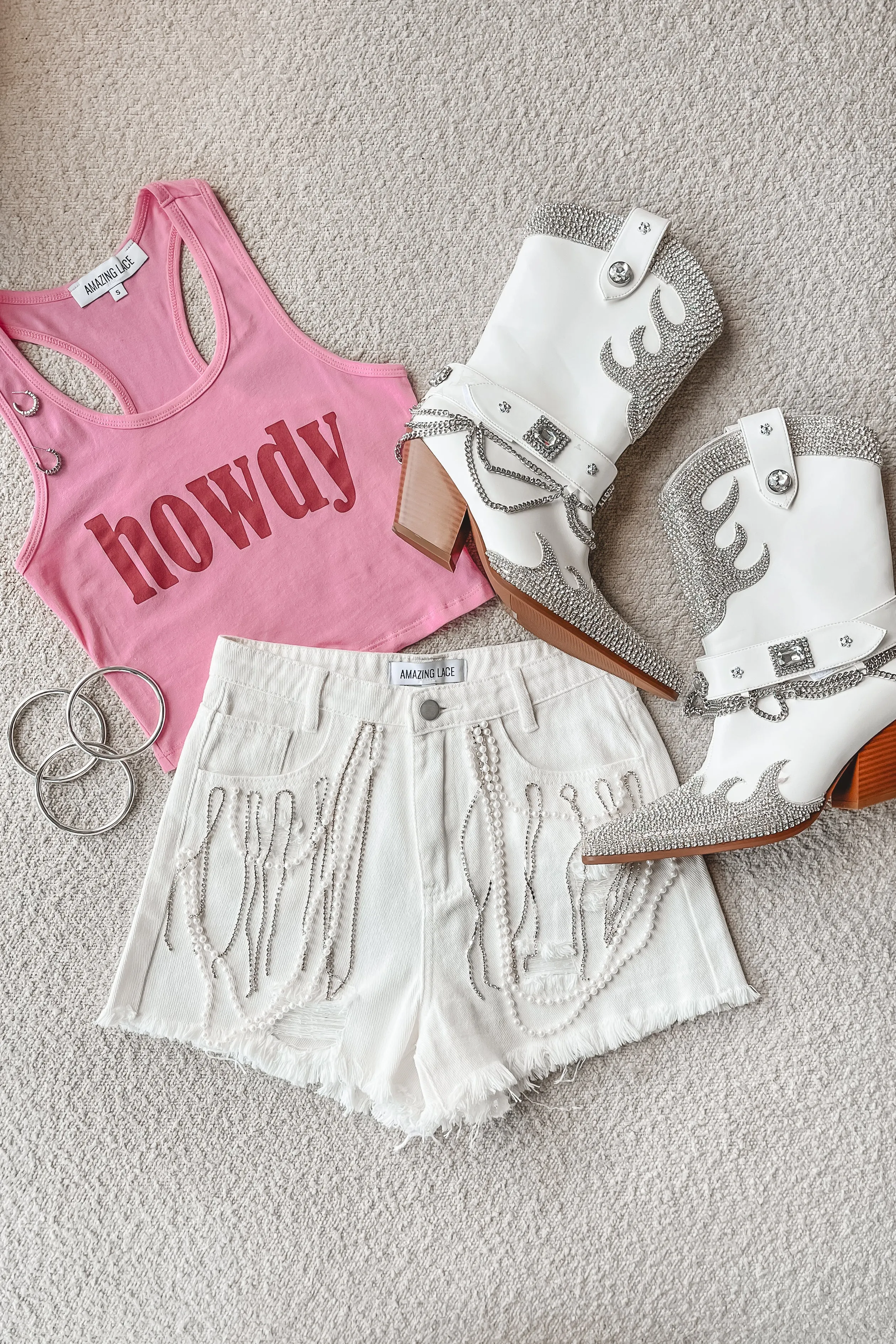 Howdy Fitted Cropped Rodeo Tank Top