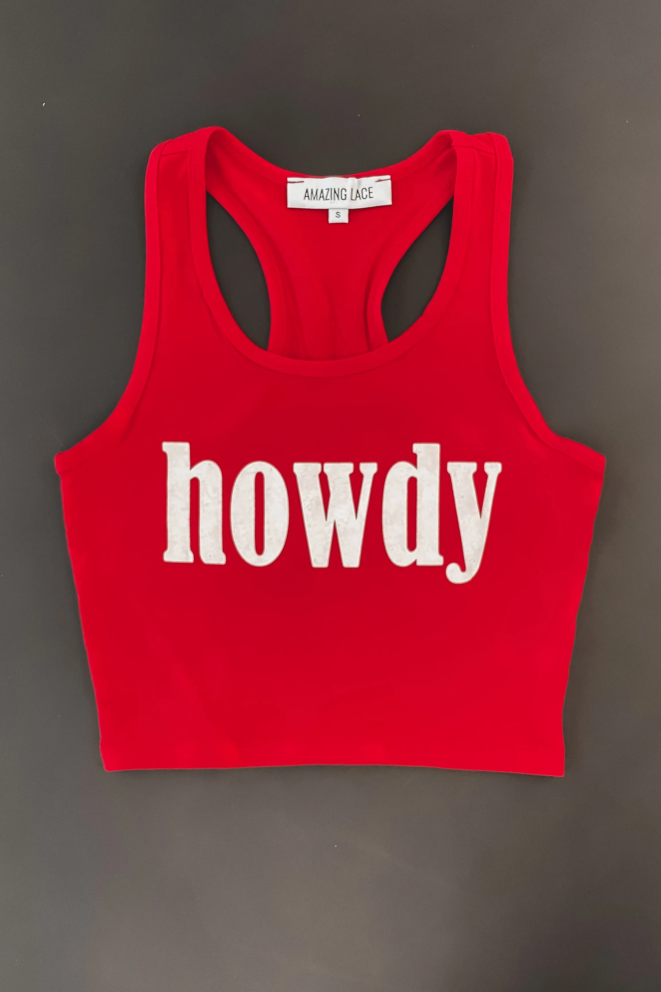 Howdy Fitted Cropped Rodeo Tank Top