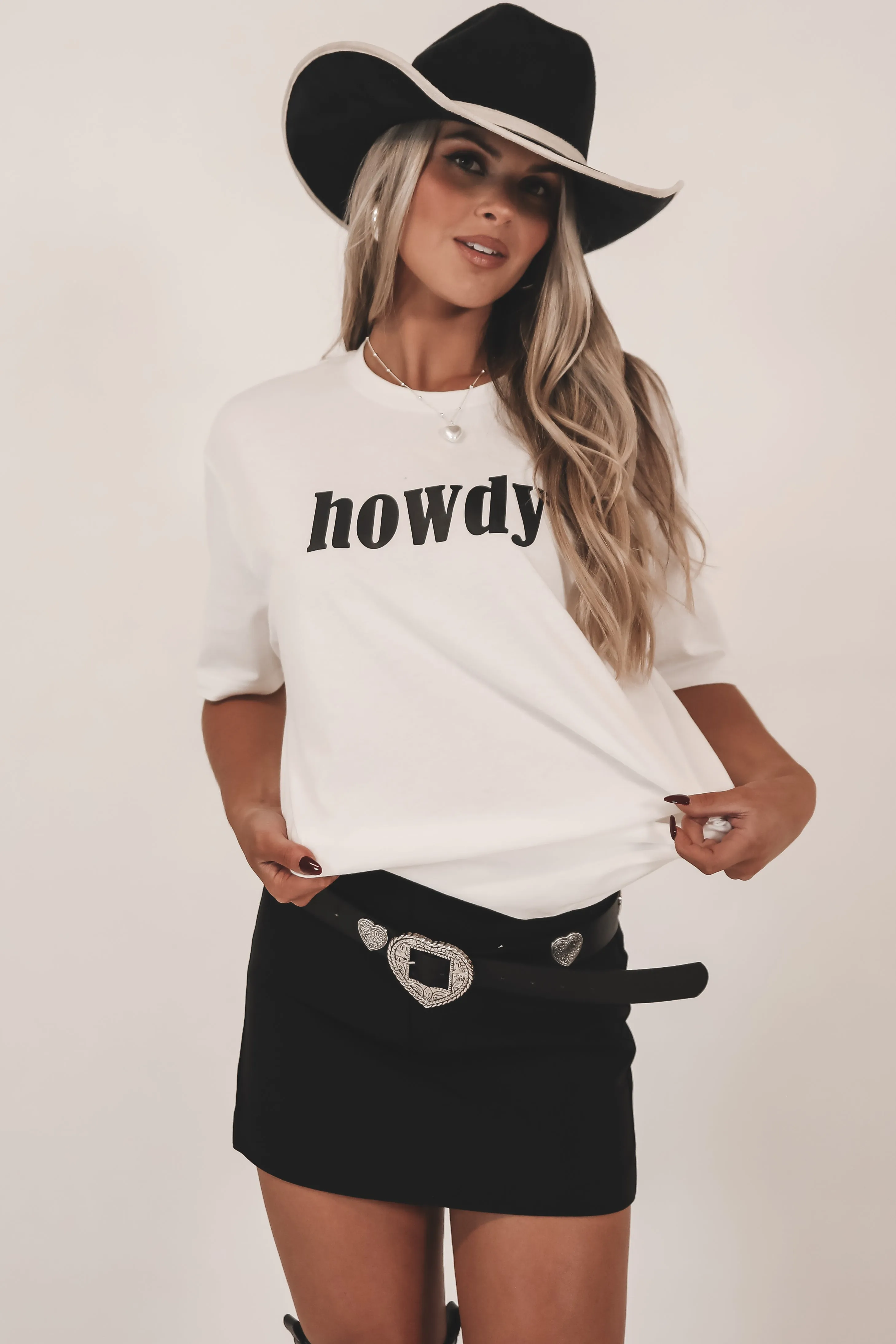 Howdy White Graphic Tee