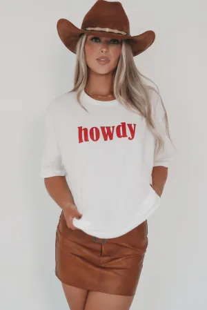 Howdy White Graphic Tee