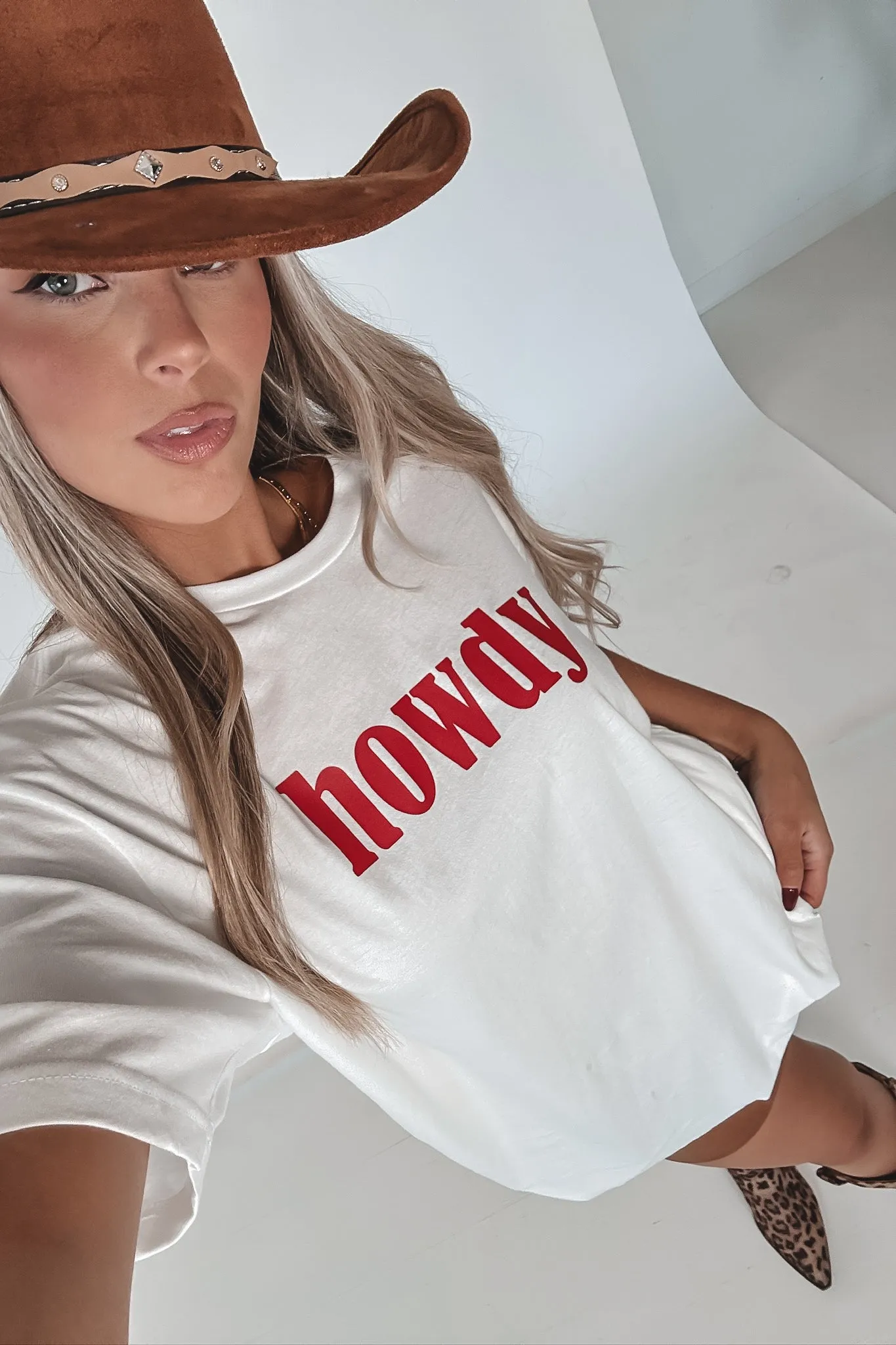 Howdy White Graphic Tee