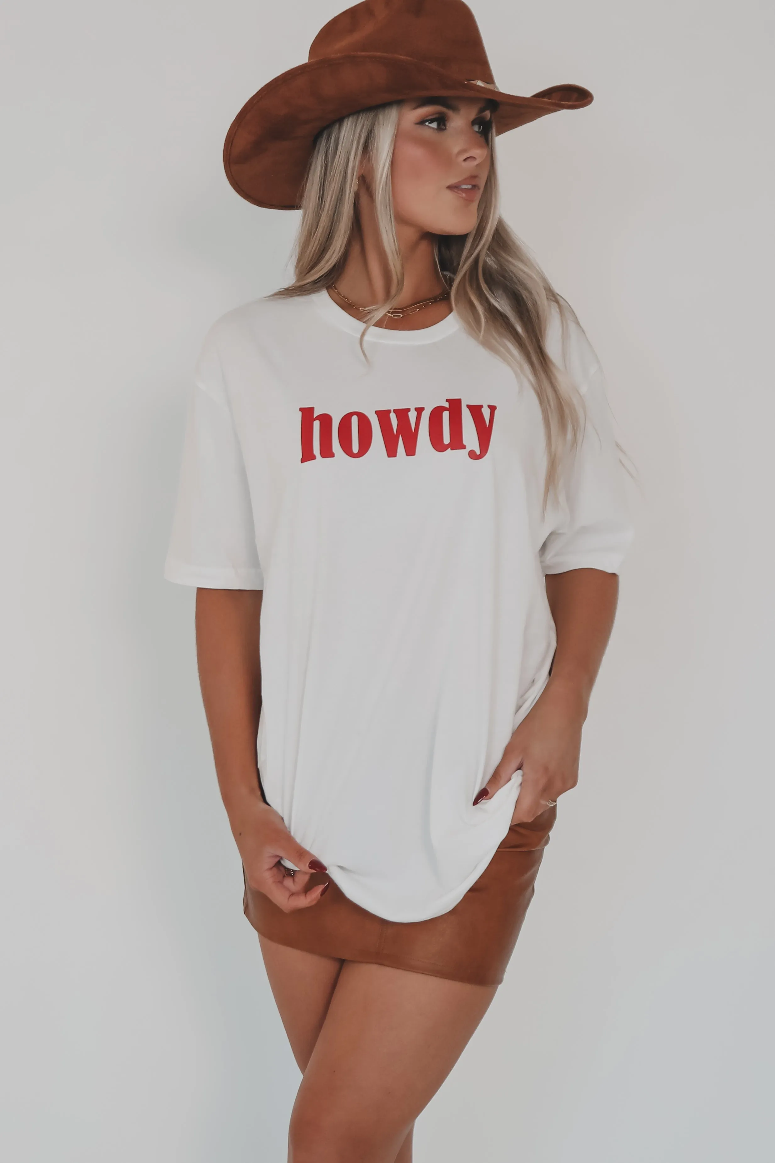 Howdy White Graphic Tee