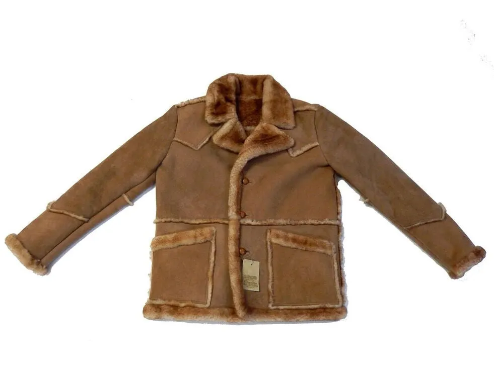 Jakewood - 4900 Double Breasted Sheepskin Military Style Shearling Jacket