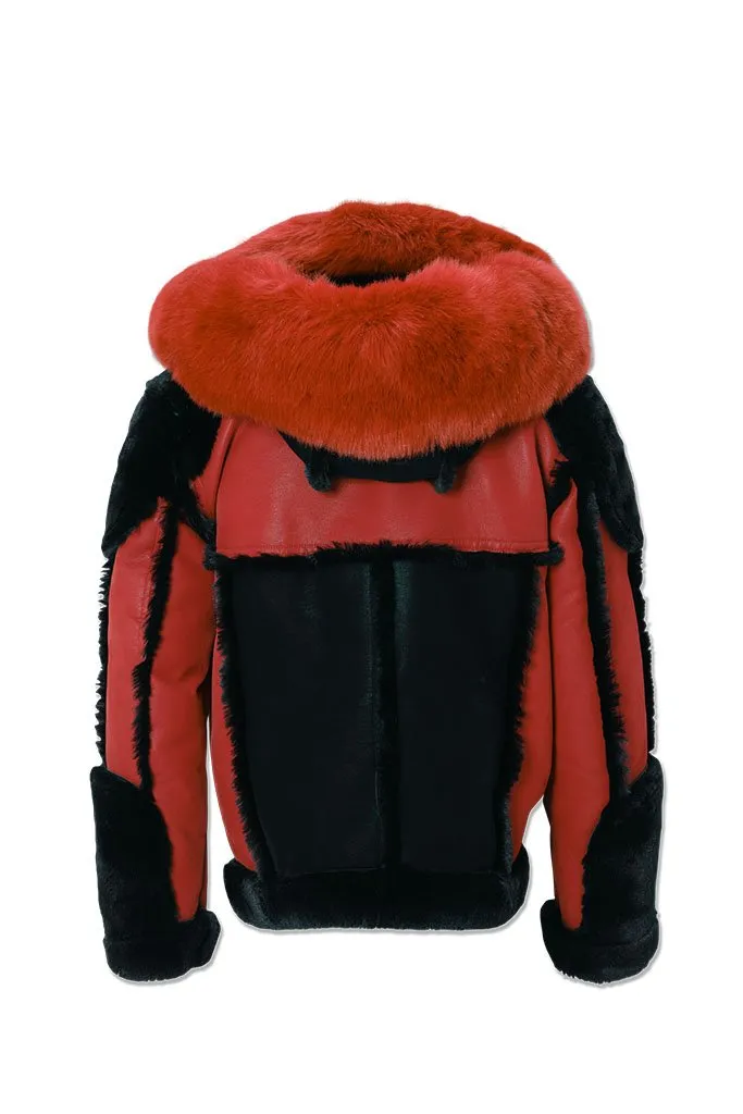 Jordan Craig LEGACY EDITION ANCHORAGE SHEARLING MOTO JACKET Men’s - RED